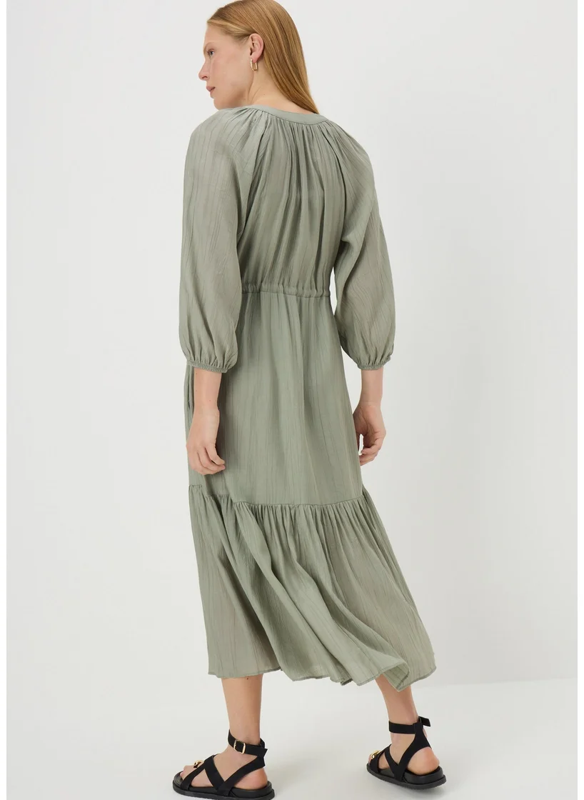Matalan Tiered Button-Front Dress