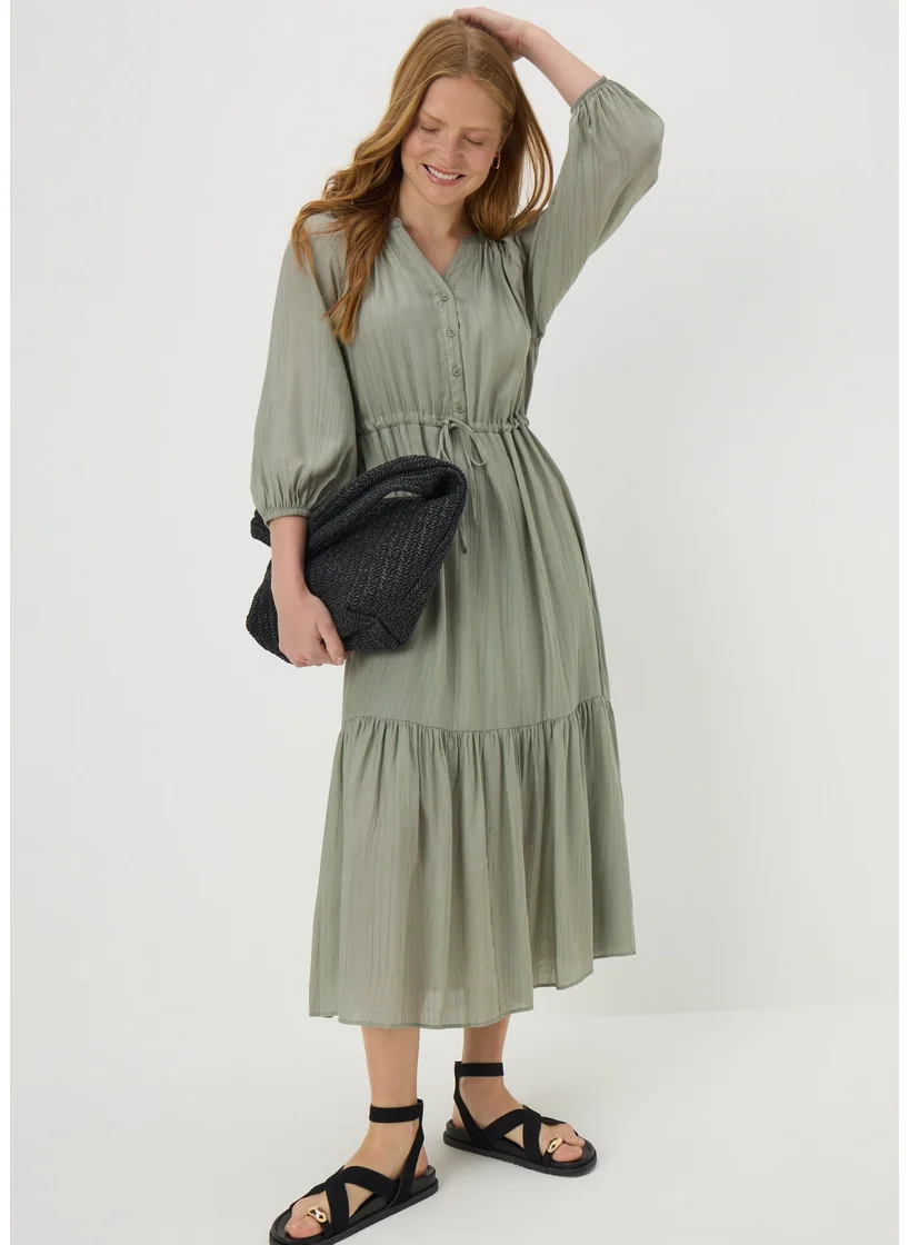 Matalan Tiered Button-Front Dress