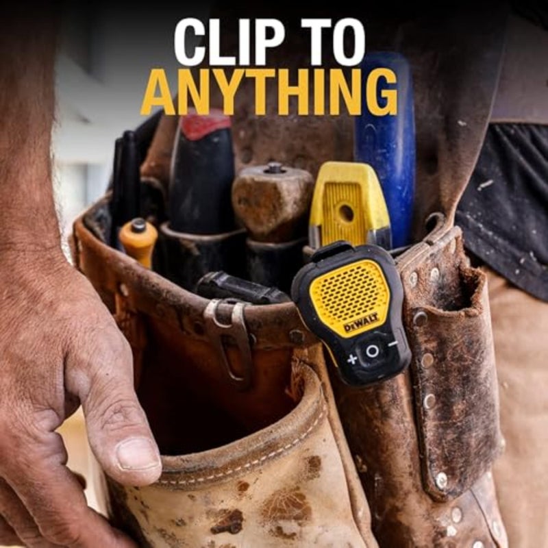 Jobsite Pro wearable speaker for construction use, durable polymer body, black color, hands-free Bluetooth audio with 360 sound and IP67 water/dust resistance - Image 3