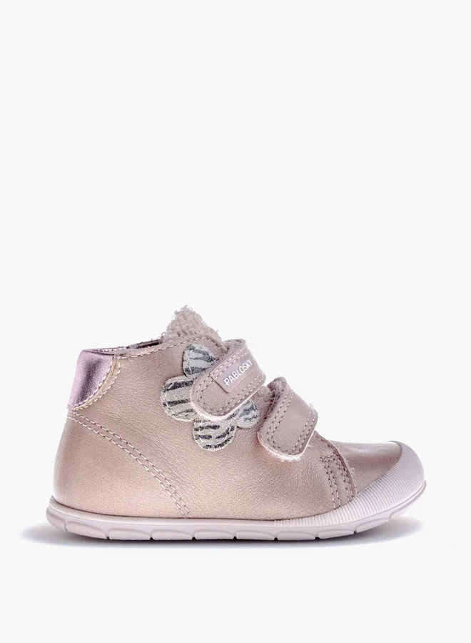 Pablosky Girls' High Top Sneakers with Hook and Loop Closure - 059870