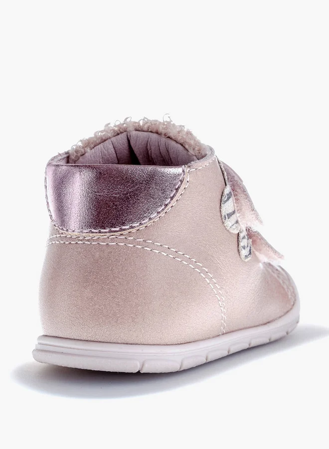 Pablosky Girls' High Top Sneakers with Hook and Loop Closure - 059870