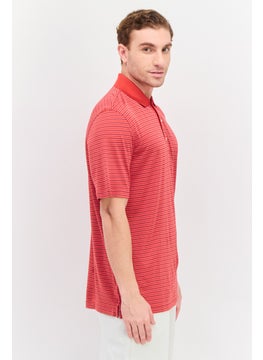 Greg Norman Men Sportswear Fit Short Sleeve Outdoor Polo Shirt, Red  - Image 2