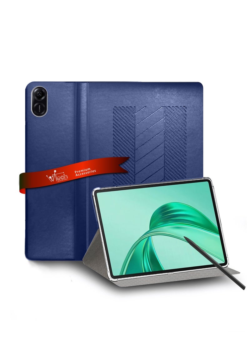 BYTER Honor Pad X8a 2024 (11 inch) Classic PU Leather Trifold Stand Flip Case Cover - Navy Blue - Image 1