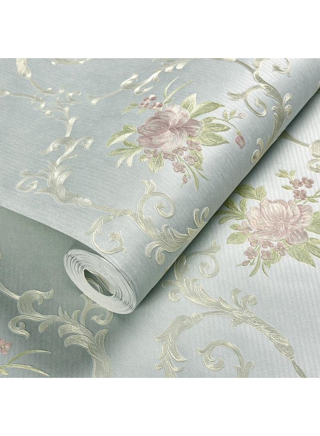 1PC Flower Printed Self-adhesive Floral European Style Bedroom Home Decoration Wallpaper Wall Mural 