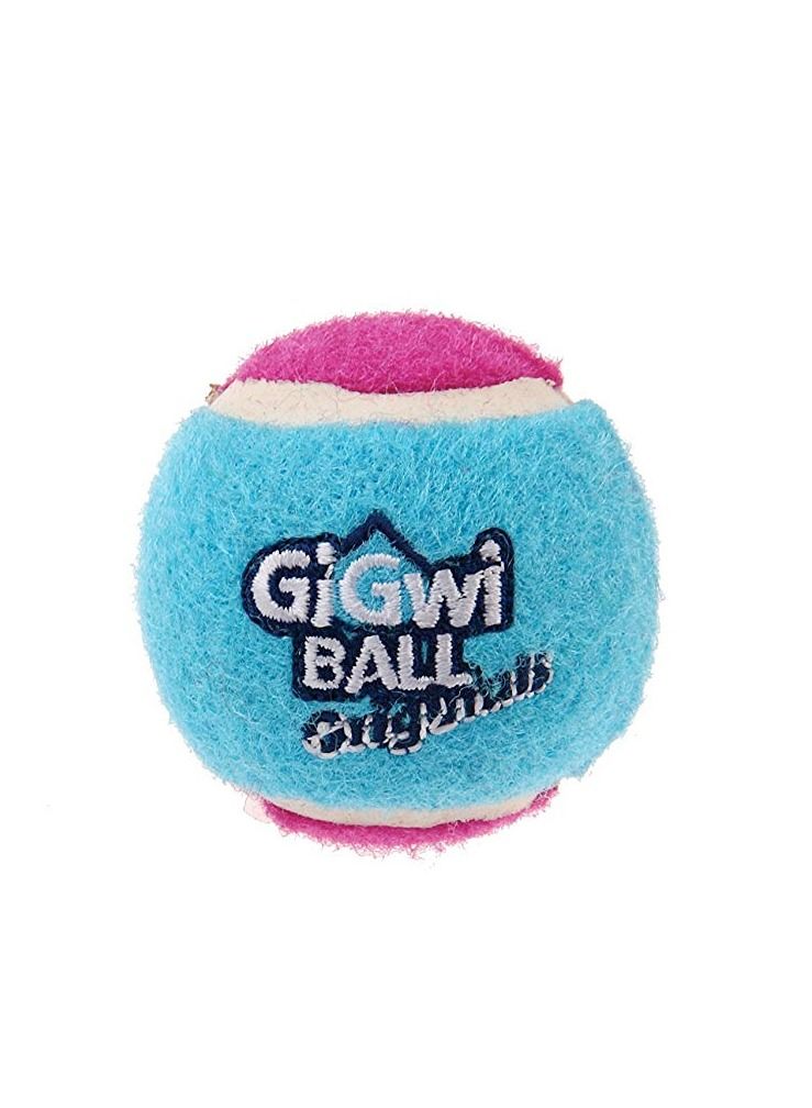 GIGWI Tennis Ball 3pcs with Different Color in 1 pack Dog Toy Small - Image 3