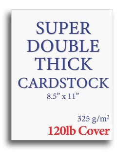 Desktop Publishing Supplies Super Thick 120Lb Cover Cardstock Paper Plain Heavy Bright White Stock 8.5" X 11" Inkjet/Laser Printer Compatible (100 Sheets)  - Image 1