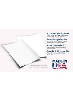 Desktop Publishing Supplies Super Thick 120Lb Cover Cardstock Paper Plain Heavy Bright White Stock 8.5" X 11" Inkjet/Laser Printer Compatible (100 Sheets)  - Image 2