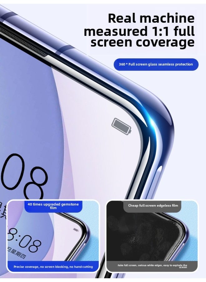 Generic - Full Screen Coverage 5G Vital Edition HD Protection For Huawei Nova 7 Tempered Film Nova7se Mobile Phone Film-Colour:[actual Machine Measured 1:1 Mold Opening] If The Size Is Wrong, You Will Be Refunded Directly, No Need To Return It-Size:For Huawei Nova 7 Se 5g Active Edition - Image 1