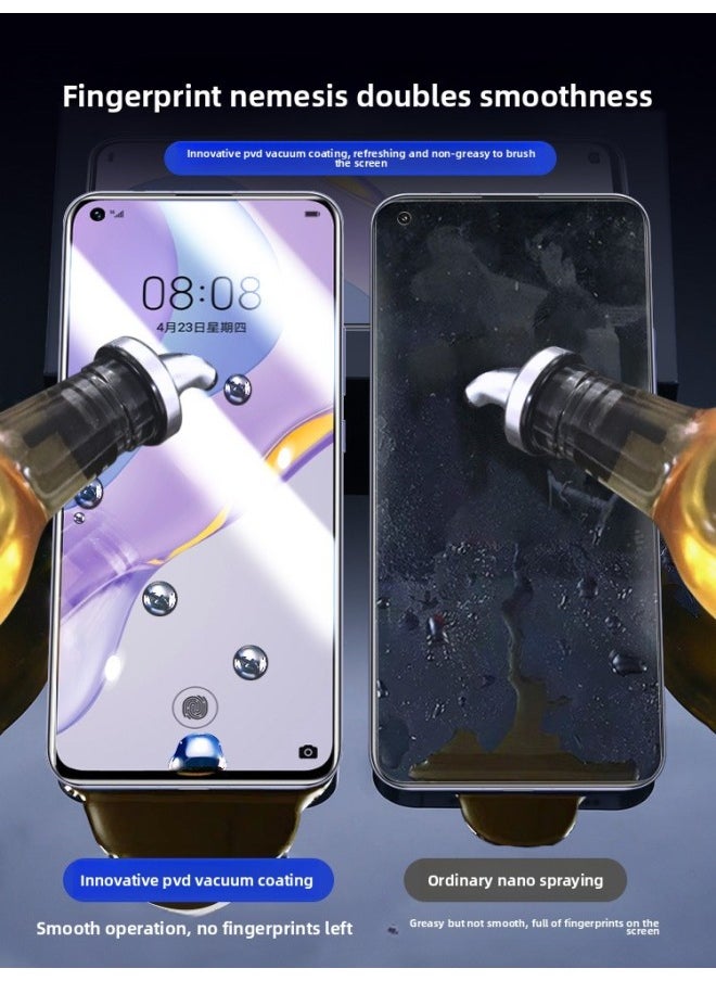 Generic - Full Screen Coverage 5G Vital Edition HD Protection For Huawei Nova 7 Tempered Film Nova7se Mobile Phone Film-Colour:[actual Machine Measured 1:1 Mold Opening] If The Size Is Wrong, You Will Be Refunded Directly, No Need To Return It-Size:For Huawei Nova 7 Se 5g Active Edition - Image 1