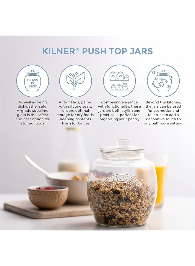 Kilner Universal Push Top Storage Jar 4L - Image 3