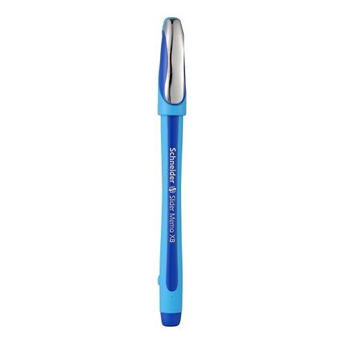 Luxor Schneider Slider Memo XB Ball Pen - Blue | Extra Bold Writing | Water-resistant Stainless Steel Tip| Ergonomically Shape & Rubberized Surface | For Extra Ordinary Smooth & Gliding Writing - Image 2