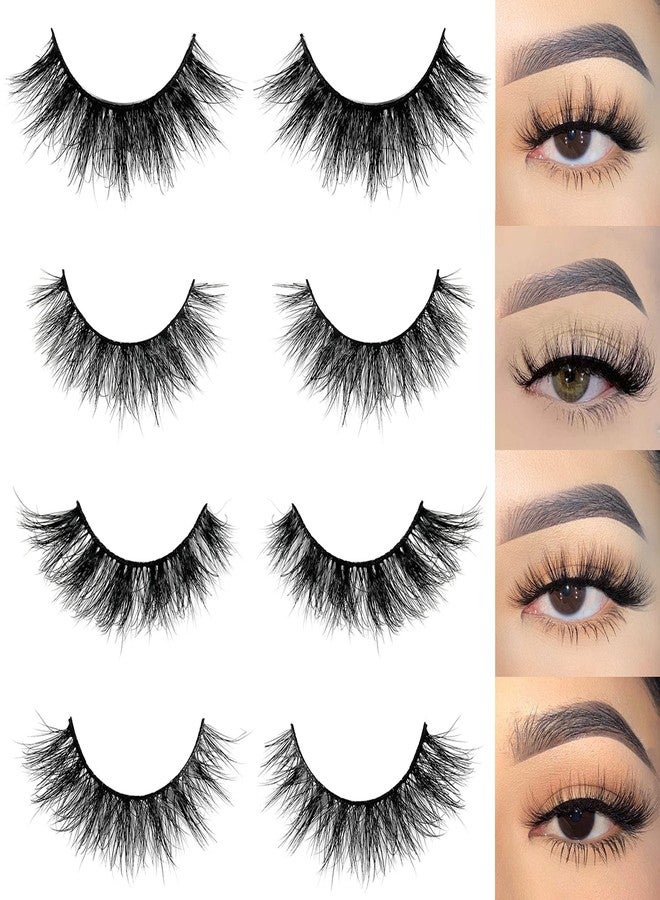 mikiwi Mink Lashes Natural Look Mikiwi Eyelashes, 14-18mm 5D Mink Eyelashes, Natural Lashes Strip - Image 1