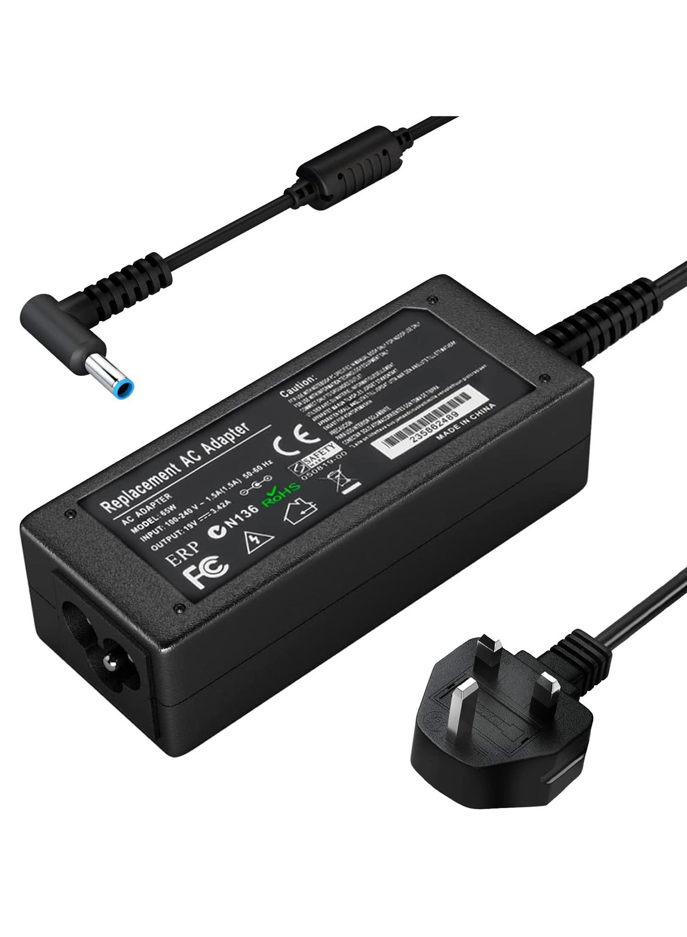 45W 19.5V 2.31A AC Adapter Laptop Charger for HP, Notebook Power Supply with Power Cord Compatible with HP 45W Elitebook Folio, Spectre Ultrabook,Pavilion Touchsmart and More(4.5mm X 3mm)