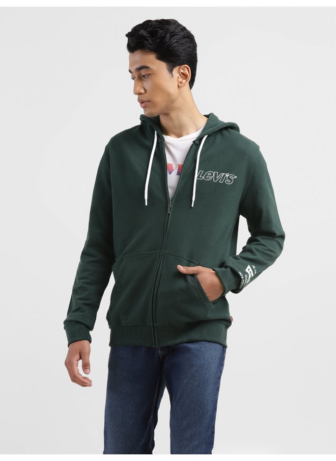 Levi's - Men's Brand Logo Dark Green Hooded Sweatshirt - Image 1