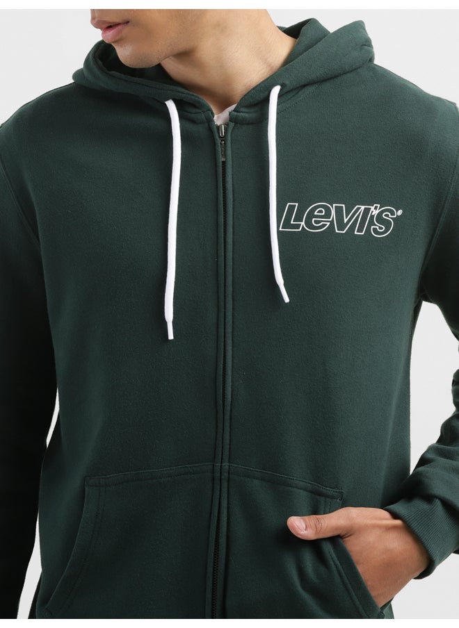Levi's - Men's Brand Logo Dark Green Hooded Sweatshirt - Image 1