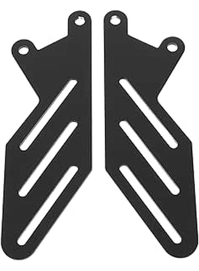 Universal Motorcycle Foot Peg Protection Plates 2PCS 4cm Hole Distance Front Pedal Guards - Image 1