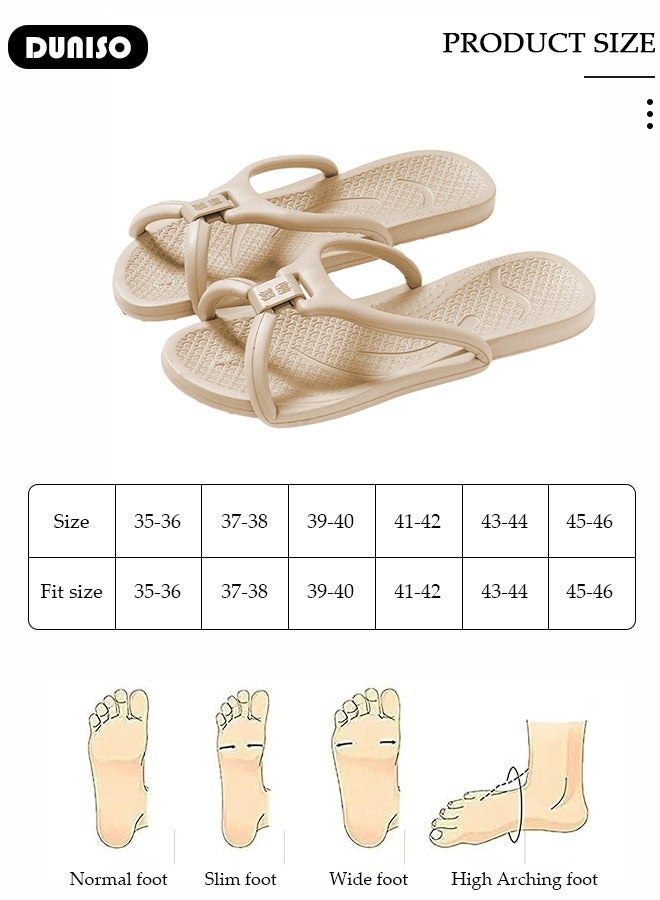 DUNISO Foldable Flip Flops For Men And Women,Slim Flip Flop Slipper, Casual Flat Sandals for travel, Lightweight and Comfortable Walking Sandal,Summer Beach Quick-Dry Flat Sandals - Image 4