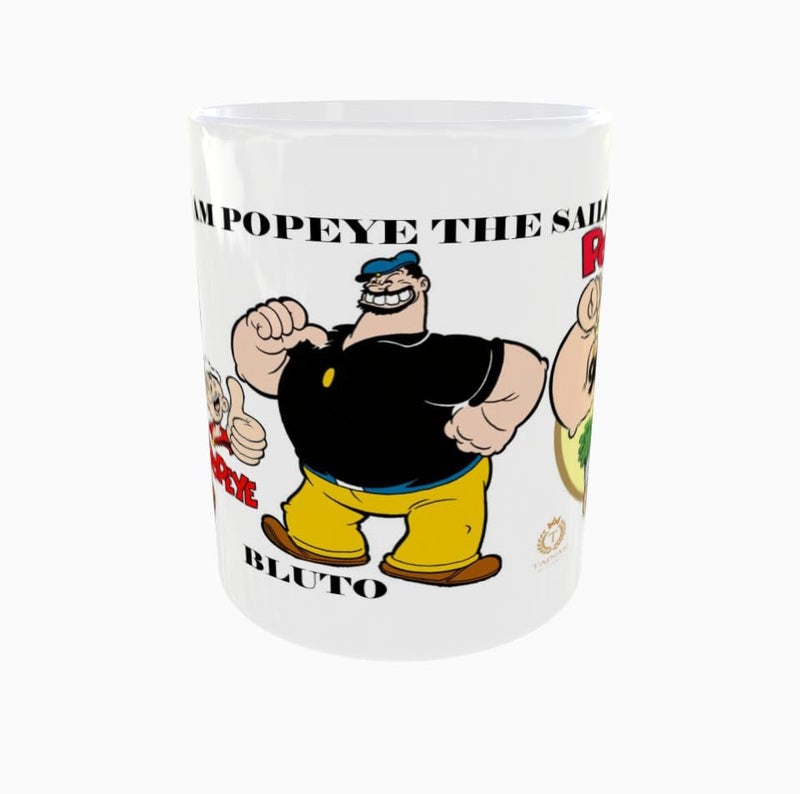 TAJNAN Ceramic Coffee Mug with Cartoon Style Design | Retro Animated Character Print Tea Cup for Home Office | Gift for Friends Family - Image 2