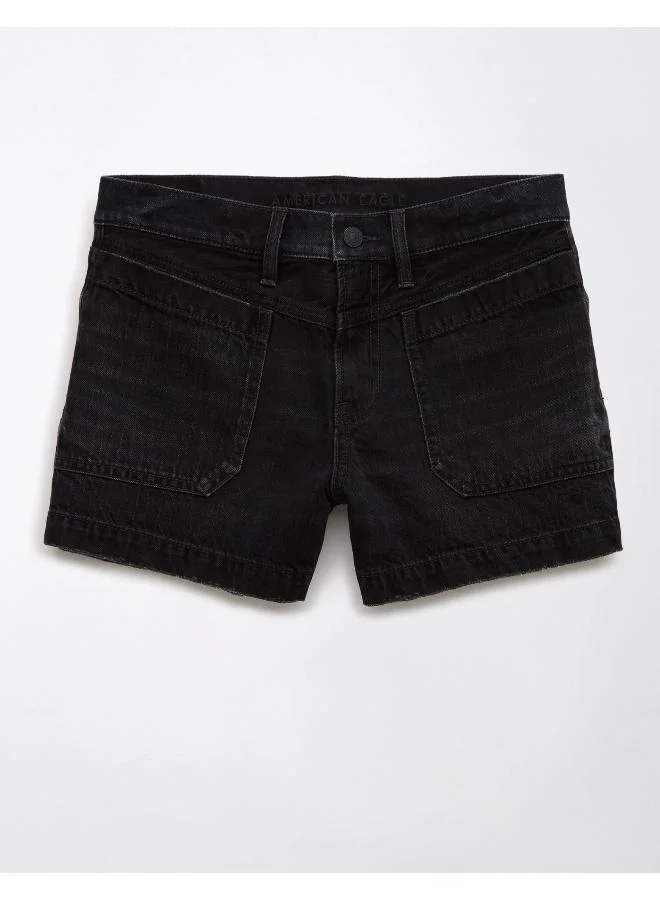 American Eagle AE Strigid Super High-Waisted Relaxed Denim Short