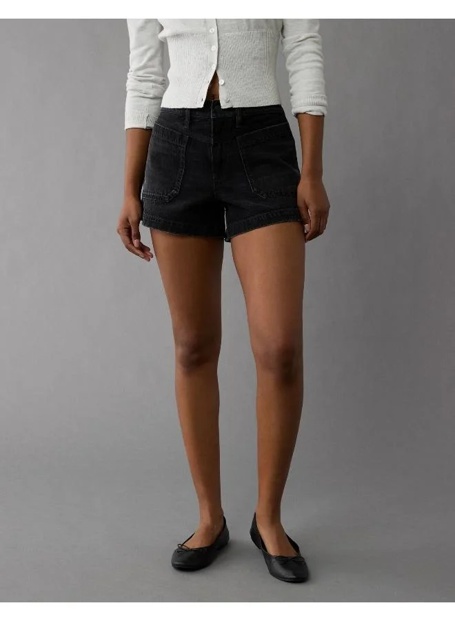 American Eagle AE Strigid Super High-Waisted Relaxed Denim Short