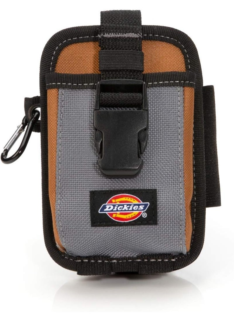 Dickies Dickies 2Compartment Large Phone Pouch Universalfit Steel Clip for Tool Belt Security Strap Over Phone Carabiner for QuickClip Key Storage  - Image 1