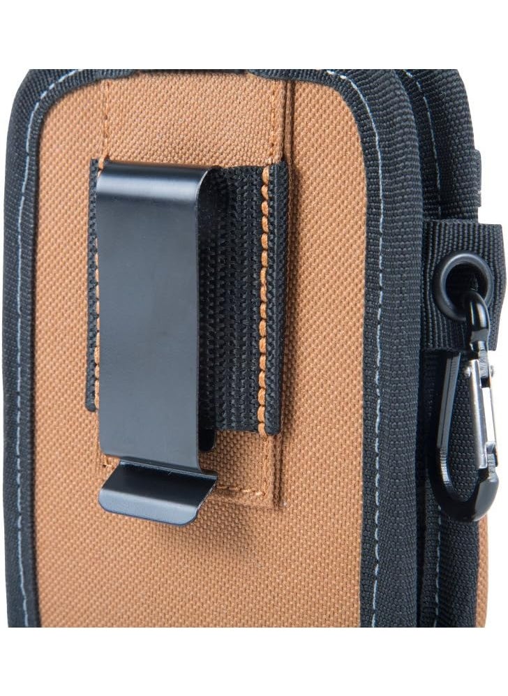 Dickies Dickies 2Compartment Large Phone Pouch Universalfit Steel Clip for Tool Belt Security Strap Over Phone Carabiner for QuickClip Key Storage  - Image 5