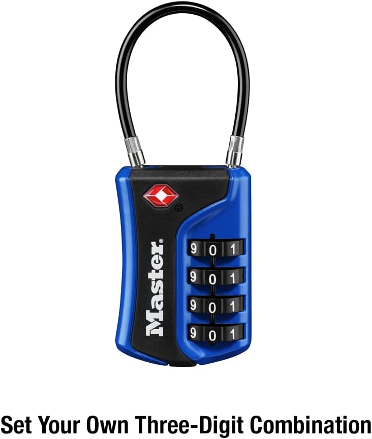 MasterLock Set Your Own Combination TSA Approved Luggage Lock, Colors May Vary; 3 pk; 4697EC3 - Image 3