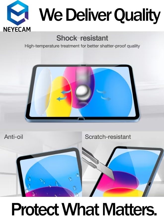 2 Pcs iPad Screen Protector Tempered Glass for iPad 11th Gen 11" (2025 A3354/A3355/A3356) & iPad 10th Gen 10.9" (2022 A2696/A2757/A2777), Full Coverage Anti-Scratch Film - Image 3