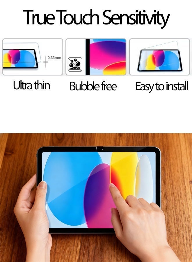 2 Pcs iPad Screen Protector Tempered Glass for iPad 11th Gen 11" (2025 A3354/A3355/A3356) & iPad 10th Gen 10.9" (2022 A2696/A2757/A2777), Full Coverage Anti-Scratch Film - Image 3