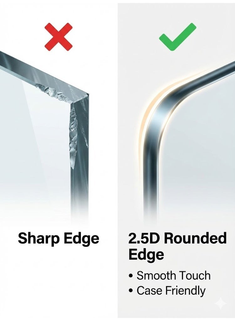 واقي شاشة زجاج مقوى للآيباد (قطعتان) لآيباد الجيل الحادي عشر 11 بوصة (2025 A3354/A3355/A3356) وآيباد الجيل العاشر 10.9 بوصة (2022 A2696/A2757/A2777)، حافة منحنية 2.5D، مقاوم للخدش بدرجة 9H، تركيب بدون فقاعات بغراء Crown - Image 3