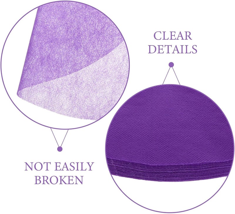 400pcs Massage Cover: Massage Table Disposable Face Hole Covers - Purple Non-Woven Headrest Sheets for SPA and Salon 11-Inch - Image 3