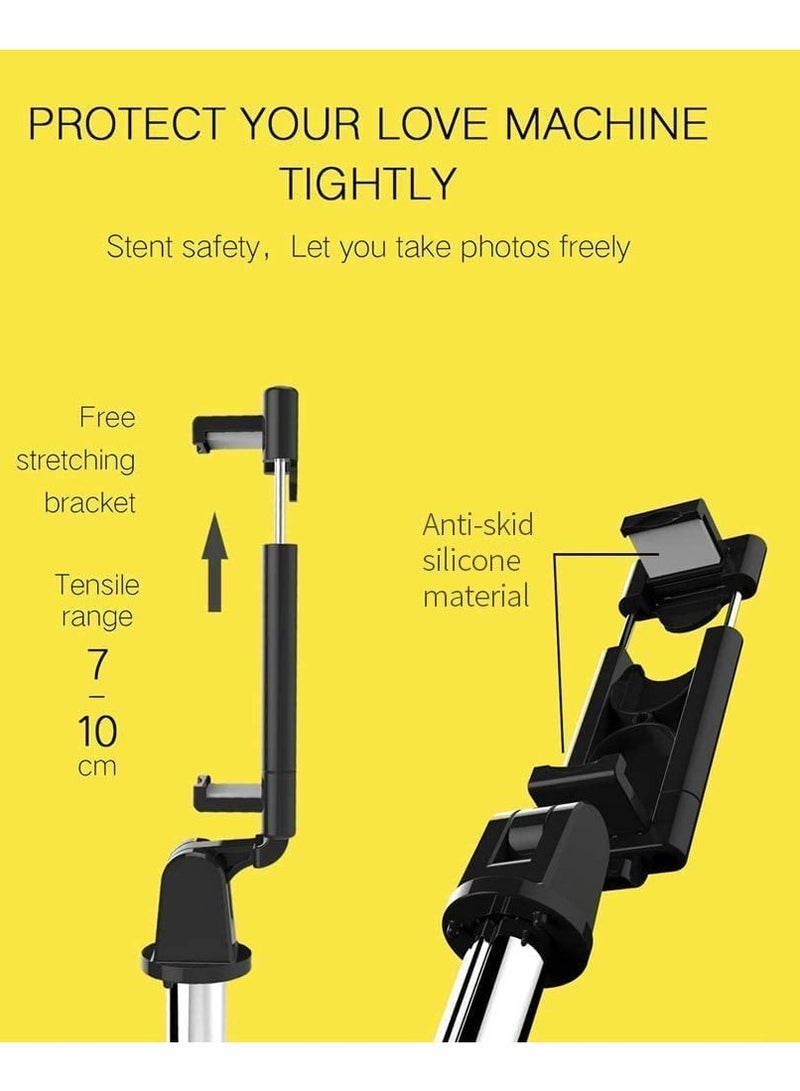ELTRAZONE K07 Selfie Stick Integrated Tr BT 4.0 Wireless Selfie Stick Mini Portable Extendable Selfie Stick Tr For Smart Phone (Black) - Image 4