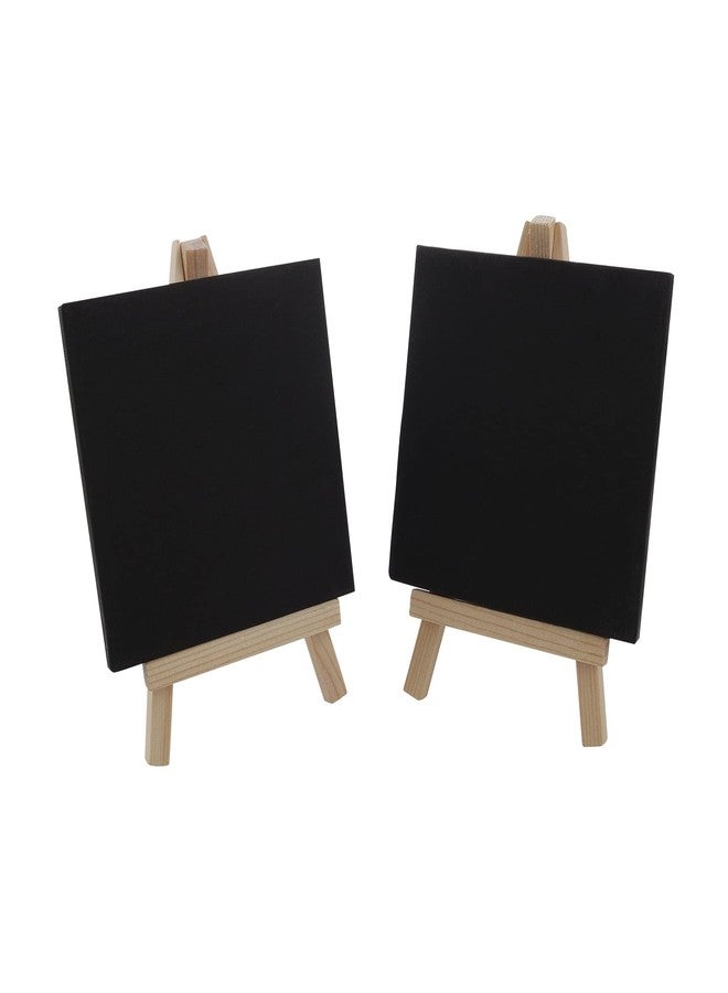 WORISON Black Canvas Frame 4 x 4 inch with Mini Display Easel Set of 2 Pc - Image 1