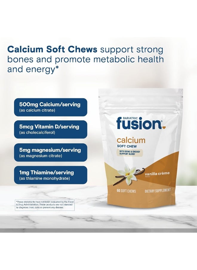 Bariatric Fusion Calcium Citrate & Energy Soft Chew Bariatric Vitamin | Vanilla Flavored | Sugar Free | Bariatric Surgery Patients Including Gastric Bypass and Sleeve Gastrectomy | 60 Count - pzsku/ZD7FA1A5F4EBAD8BB4B07Z/45/_/1740377483/eb774c03-a5ee-4fcb-8f6e-914b03331632