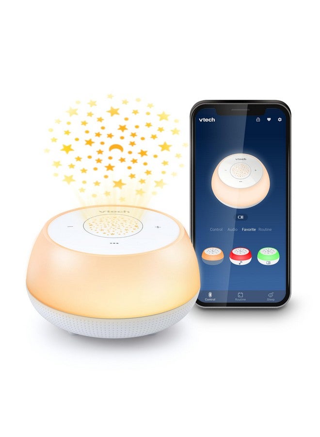 VTech BC8213 V-Hush جونيور مهدئ تدريب النوم مع 40 قصة/أغنية/صوت وسجل صوتك الخاص. مكبر صوت بلوتوث محمول عالي الدقة، 250+ ضوء ليلي متعدد الألوان، جهاز عرض سقفي. - Image 1