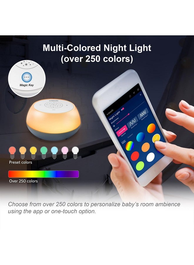 VTech BC8213 V-Hush جونيور مهدئ تدريب النوم مع 40 قصة/أغنية/صوت وسجل صوتك الخاص. مكبر صوت بلوتوث محمول عالي الدقة، 250+ ضوء ليلي متعدد الألوان، جهاز عرض سقفي. - Image 3