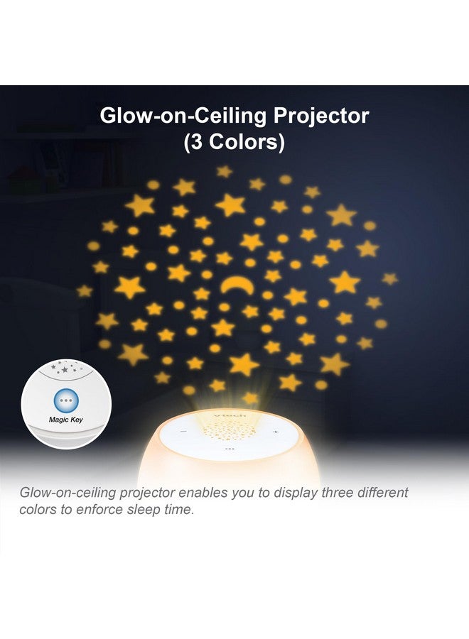 VTech BC8213 V-Hush جونيور مهدئ تدريب النوم مع 40 قصة/أغنية/صوت وسجل صوتك الخاص. مكبر صوت بلوتوث محمول عالي الدقة، 250+ ضوء ليلي متعدد الألوان، جهاز عرض سقفي. - Image 5