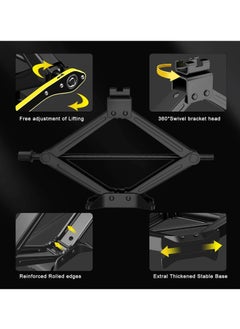 KIIUMI Scissor Jack for Car - 2 Ton (4409 lbs) Scissor Lift Jack Car Jack Kit with Saving Effort Ratchet Design,Car Tire Jack for Auto/SUV/MPV (2 Ton)  - Image 2