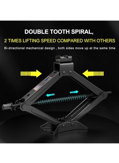 KIIUMI Scissor Jack for Car - 2 Ton (4409 lbs) Scissor Lift Jack Car Jack Kit with Saving Effort Ratchet Design,Car Tire Jack for Auto/SUV/MPV (2 Ton)  - Image 4