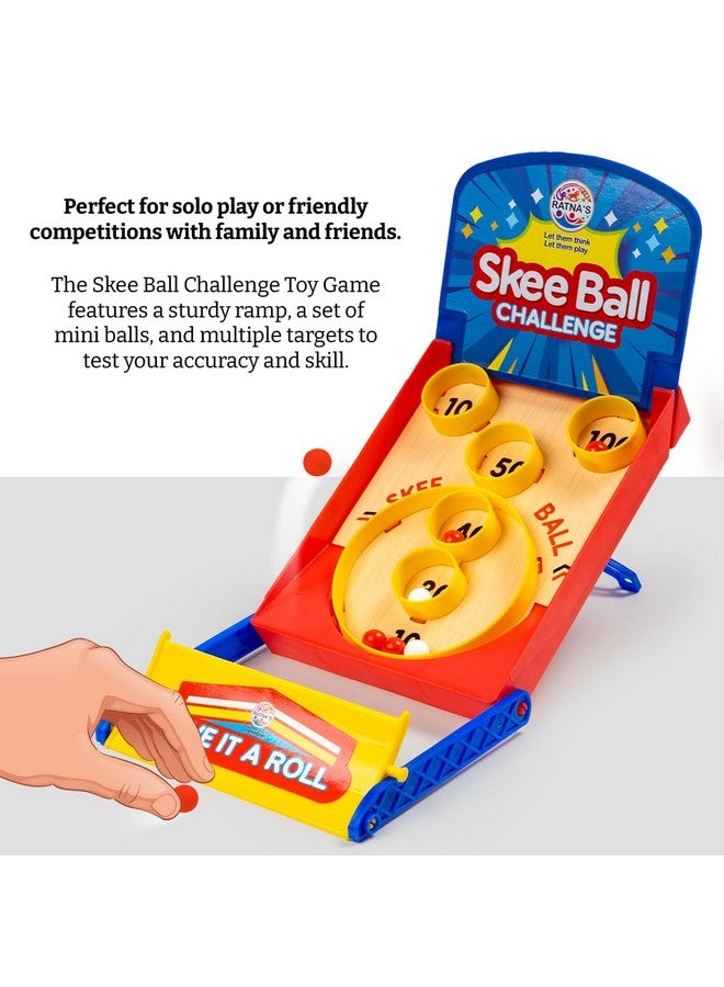 راتاناز لعبة طاولة كلاسيكية من Ratna's Skee Ball Challenge، ممتعة للأطفال والكبار من عمر 5 سنوات فما فوق - Image 2
