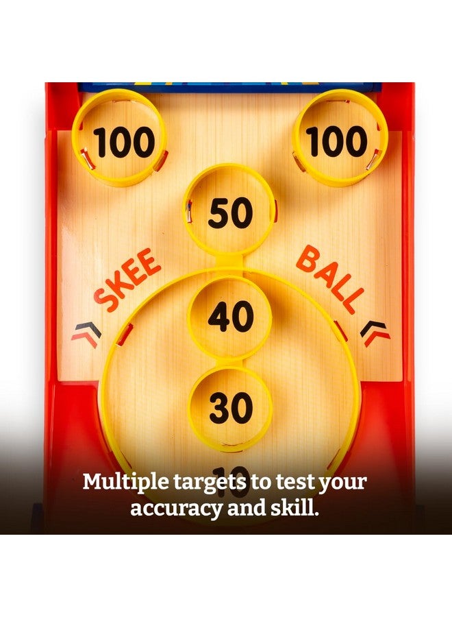 راتاناز لعبة طاولة كلاسيكية من Ratna's Skee Ball Challenge، ممتعة للأطفال والكبار من عمر 5 سنوات فما فوق - Image 4
