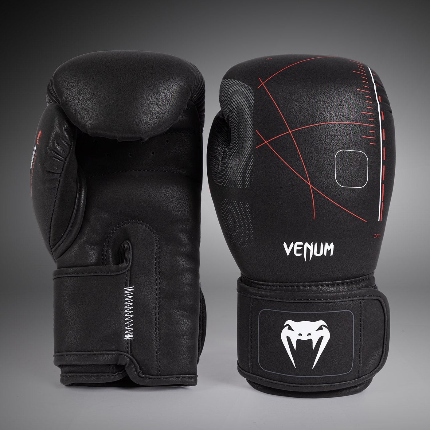 Venum Tactical XT Boxing Gloves - Black/Fire Red - 12 oz