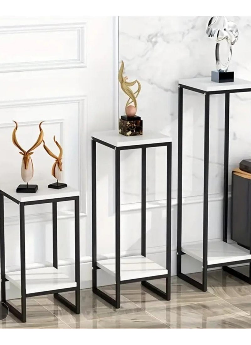 Other Manufacturer 3pcs Wood Top Plant Stand 
