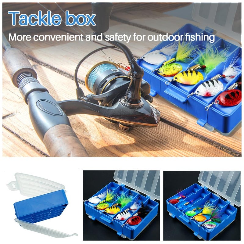 FouceClaus Fishing Lures 10pcs Spinner Lures Baits with Tackle Box, Bass Trout Salmon Hard Metal Rooster Tail Fishing Lures Kit by FOUCECLAUS - Image 3