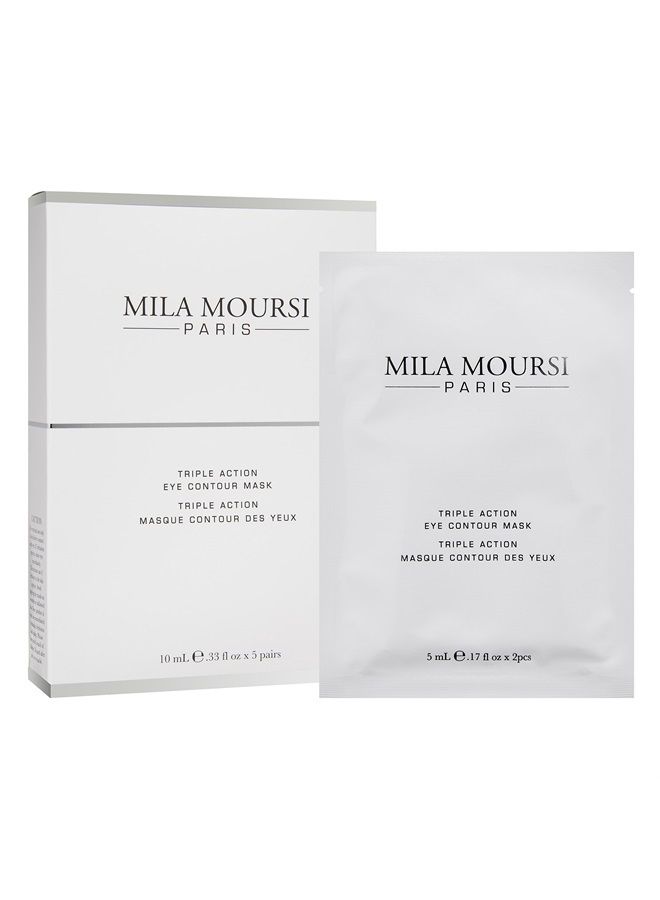 Mila Moursi Triple Action Eye Contour Mask 5 Pairs x .33 Fl Oz - Image 1