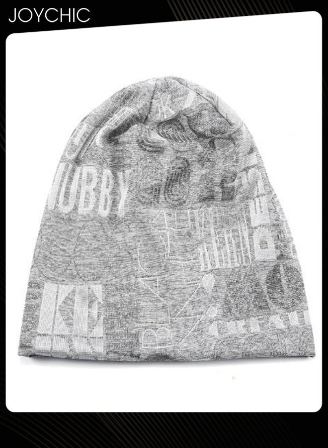 Joychic Cotton Slouchy Beanie Spring Autumn Skull Cap Hip-Hop Running Adult Dwarf Hat Breathable Chemo Cap for Men Women Grey  - Image 2