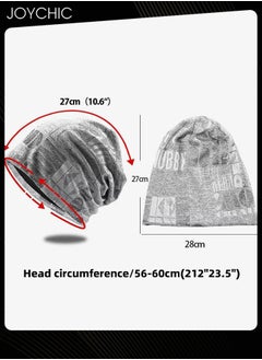 Joychic Cotton Slouchy Beanie Spring Autumn Skull Cap Hip-Hop Running Adult Dwarf Hat Breathable Chemo Cap for Men Women Grey  - Image 4