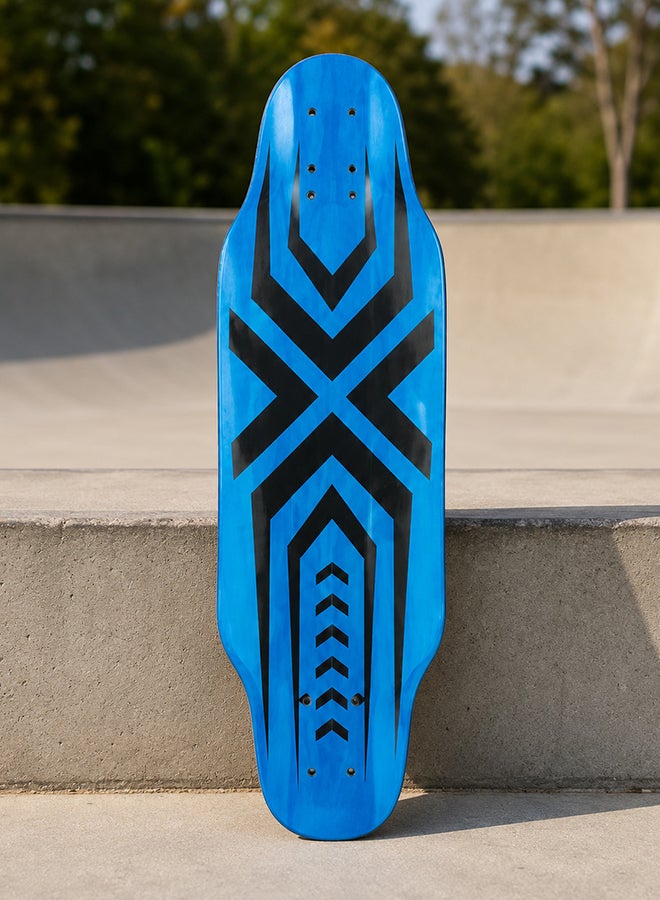 DEXO 31” Cruiser Longboard Skateboard – 7-Layer Maple Deck with 60mm PU Wheels & Aluminium Trucks for Kids, Teens & Adults (Bluesky) - Image 5