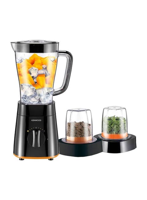 Kenwood Belnder Smoothie Maker BLP16.360 500W 1.5L Juicing Bowl 2L in General With Grinder Mill, Chopper Mill, 2 Speed + Pluse Function, Ice Crush Function, Black 500 W BLP16.360BK Black