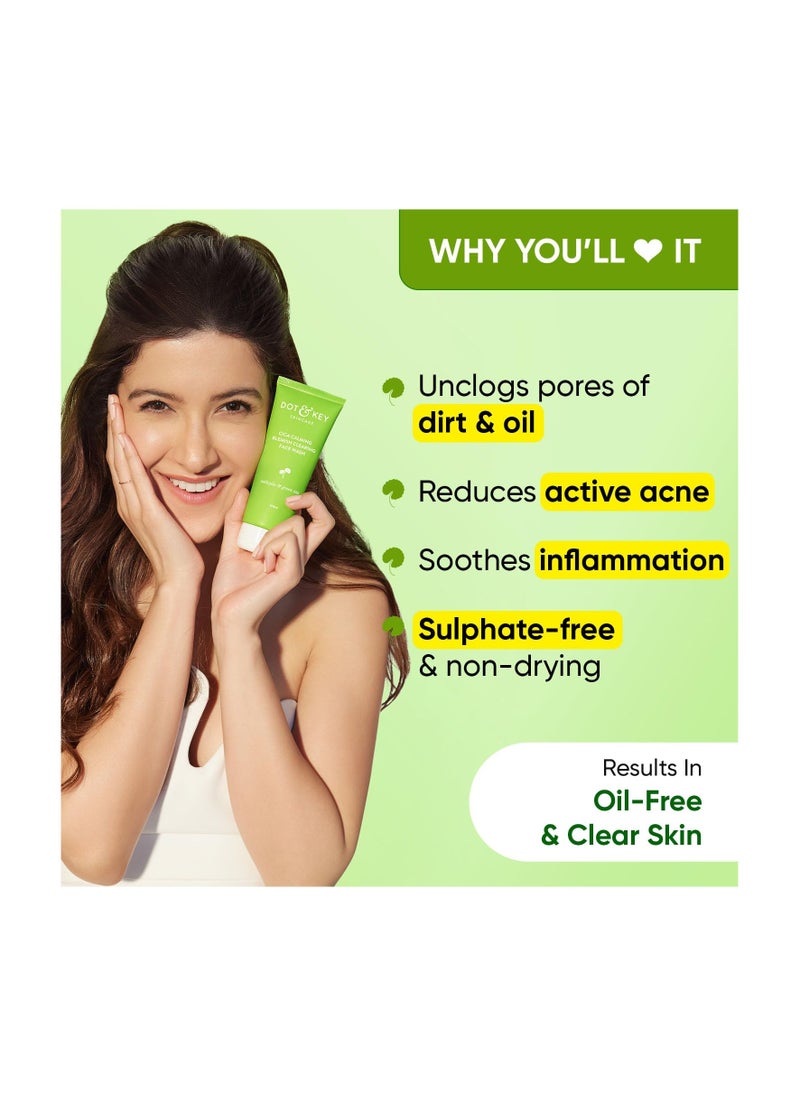 Dot & Key - Dot & Key CICA Face Wash for Acne Prone Skin, 2% Salicylic Acid Face Wash with Green Tea | For Oily & Sensitive Skin | Sulphate Free Face Wash for Men & Women | Oil Control Face Wash with Zinc | 100ml - Image 1